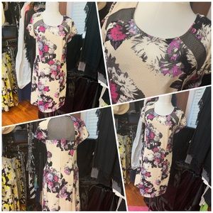 INC multi floral sheath dress